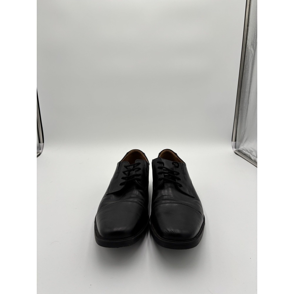 Clarks Collection Mens Ultimate Comfort Shoes 11 M Black Leather Tie Tilden Cap